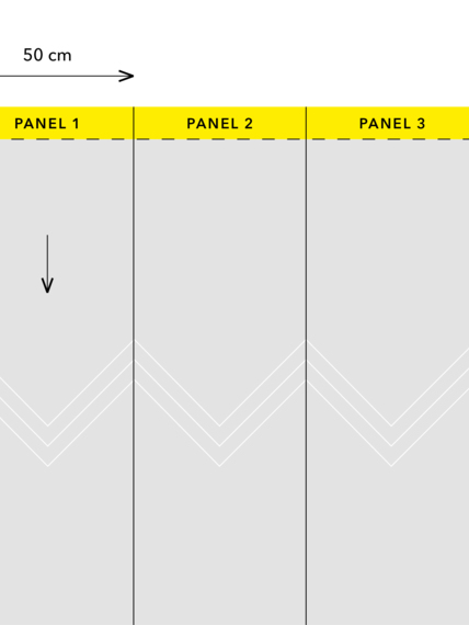 Skládání panelů tapety po rozřezání role